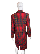 Load image into Gallery viewer, 1990&#39;s Red Plaid Tweed Dress and Jacket Duo - Size M
