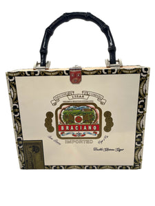 Y2K Braciano Wooden Cigar Box Art Purse