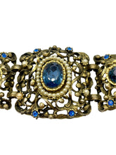 Load image into Gallery viewer, 1950’s Regency Faux Sapphire Bracelet
