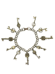 1960’s Skeleton Key Charm Bracelet