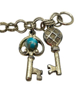 Load image into Gallery viewer, 1960’s Skeleton Key Charm Bracelet
