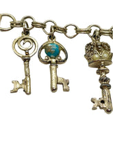 Load image into Gallery viewer, 1960’s Skeleton Key Charm Bracelet
