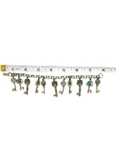 Load image into Gallery viewer, 1960’s Skeleton Key Charm Bracelet
