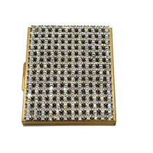 Load image into Gallery viewer, 1950’s Gold and Rhinestone Compact
