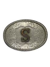 Load image into Gallery viewer, 1970s Nevada Silver “S” Belt Buckle
