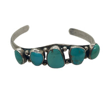 Load image into Gallery viewer, 1970’s Silver and Turquoise Cuff Bracelet
