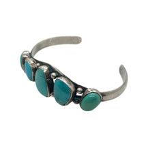 Load image into Gallery viewer, 1970’s Silver and Turquoise Cuff Bracelet
