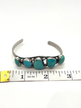 Load image into Gallery viewer, 1970’s Silver and Turquoise Cuff Bracelet
