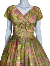 Load image into Gallery viewer, 1960&#39;s Pastel Floral Gigi Young Party Dress Size XS
