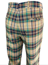 Load image into Gallery viewer, 1970&#39;s Plaid Linen Pants Size 36W
