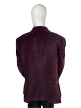 Load image into Gallery viewer, 1980&#39;s Maroon Velvet Dinner Jacket Size 48R
