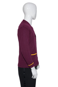 1970's Maroon and Gold Peanuts Letterman Sweater - Size S