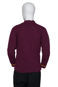 1970's Maroon and Gold Peanuts Letterman Sweater - Size S