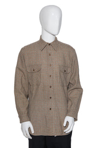 1960's Beige Plaid Wool Pendleton - Size L