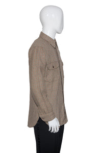 1960's Beige Plaid Wool Pendleton - Size L