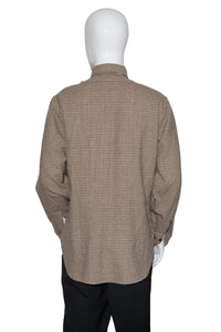 1960's Beige Plaid Wool Pendleton - Size L