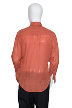 Load image into Gallery viewer, 1970&#39;s Orange and White Plaid Western Shirt - Size L
