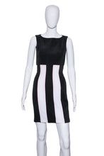 Load image into Gallery viewer, 1990&#39;s Black and White Striped Joseph Ribkoff Cocktail Dress - Size S
