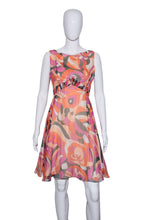 Load image into Gallery viewer, 1960&#39;s Psychedelic Chiffon Elinor Gay Dress - Size M
