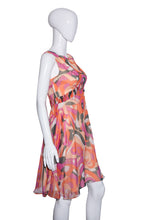 Load image into Gallery viewer, 1960&#39;s Psychedelic Chiffon Elinor Gay Dress - Size M
