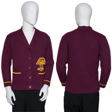 Load image into Gallery viewer, 1970&#39;s Maroon and Gold Peanuts Letterman Sweater - Size S
