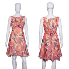 Load image into Gallery viewer, 1960&#39;s Psychedelic Chiffon Elinor Gay Dress - Size M
