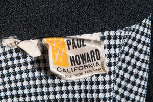 1960's Black and White Paul Howard Casual Pullover Shirt - Size L