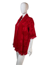 Load image into Gallery viewer, 1970&#39;s Red Terrycloth Towel Robe Size M
