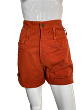 Load image into Gallery viewer, 1990&#39;s Orange Denim Shorts Waist 27&quot;
