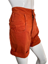 Load image into Gallery viewer, 1990&#39;s Orange Denim Shorts Waist 27&quot;
