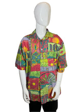 Load image into Gallery viewer, 1990&#39;s Colorful Abstract Button Up Shirt Size XL
