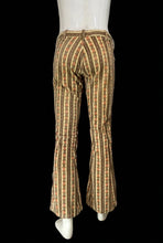 Load image into Gallery viewer, 1970s Love N Stuff Printed Corduroy Flared Pants – Size S
