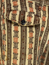 Load image into Gallery viewer, 1970s Love N Stuff Printed Corduroy Flared Pants – Size S
