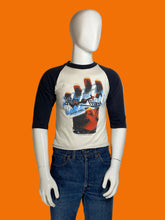 Load image into Gallery viewer, 1980s Judas Priest British Steel 1981 Tour Band Tee on a mannequin, front view. 
