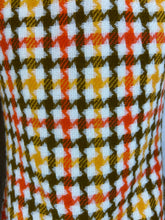 Load image into Gallery viewer, 1960s Orange Green and Yellow Houndstooth Vest – Size M
