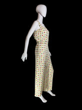 Load image into Gallery viewer, 1970s Multicolor Polka Dot Tank Jumpsuit – Size M
