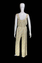 Load image into Gallery viewer, 1970s Multicolor Polka Dot Tank Jumpsuit – Size M
