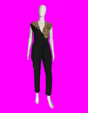 Load image into Gallery viewer, 1970s On The Rocks Leopard Print Jumpsuit – Size M
