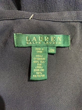 Load image into Gallery viewer, 2000s Lauren Ralph Lauren Navy Pleated Silk Chiffon Midi Skirt – Size XXL
