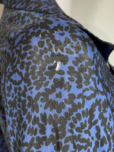 Load image into Gallery viewer, 1930s Blue and Black Abstract Floral Dress with Belt – Size M
