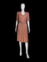 Load image into Gallery viewer, 1940s Lewin's Dusty Pink Sequined Evening Dress – Size M
