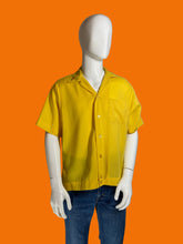 Load image into Gallery viewer, 1950s King Louie Canary Yellow Bowling Shirt – Size XL
