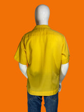 Load image into Gallery viewer, 1950s King Louie Canary Yellow Bowling Shirt – Size XL
