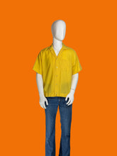 Load image into Gallery viewer, 1950s King Louie Canary Yellow Bowling Shirt – Size XL
