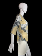 Load image into Gallery viewer, 2000s Sheer Psychedelic Paisley Kimono Sleeve Blouse – Size M/L
