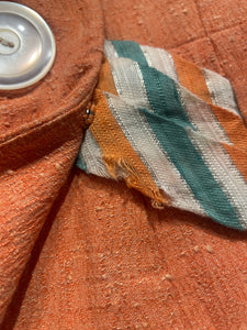 1940's Peach Linen Paul Sachs Jacket Size M