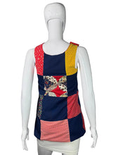 Load image into Gallery viewer, Colorful patchwork tunic on a mannequin against a plain background
