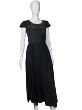 Load image into Gallery viewer, Black dress on a mannequin against a plain background
