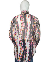 Load image into Gallery viewer, Colorful patterned shirt on a mannequin with a white background
