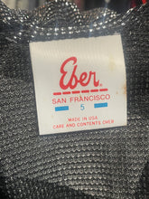 Load image into Gallery viewer, 1980&#39;s Black and Silver Lamè Glitter Dress Size S
